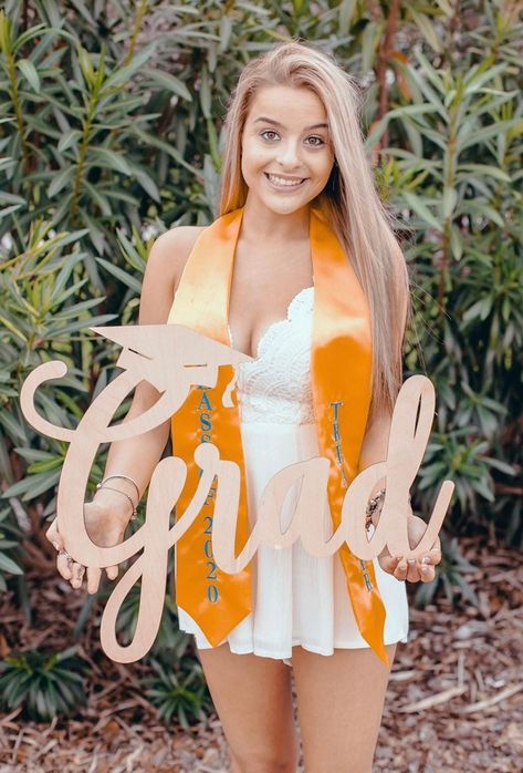 Grad Signs, Graduation Props, Wooden Peace Sign, Grad Decor, Grad Picture Ideas, Graduation Photo Props, Graduation Party Cake, Picture Props, First Birthday Cake Topper