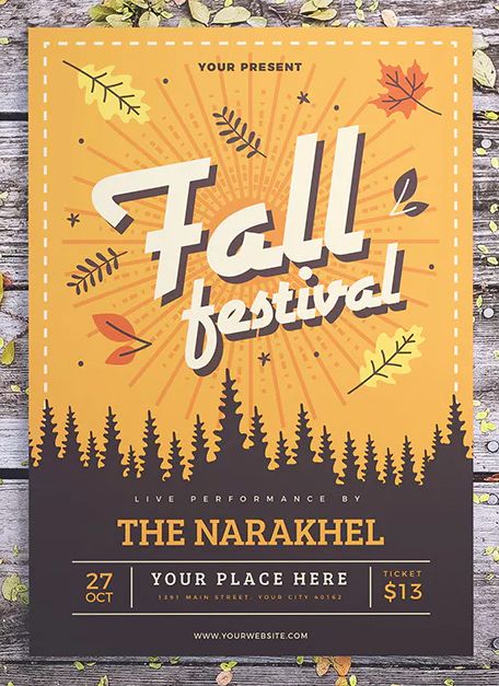 Fall Festival Poster Design, Harvest Festival Flyer, Fall Flyer Design, Fall Poster Design, Canva Posters Ideas, Fall Festival Poster, Autumn Graphic Design, Fall Graphic Design, Fall Posters