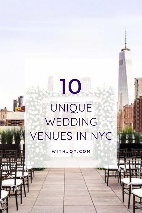 When it comes to unique wedding venues, it's hard to beat New York City. This illustrious metropolis is coated in culturally-rich sites, historic homes, and edgy event spaces, offering many options for a one-of-a-kind celebration. To help you narrow down your options, here's our roundup of the ten most distinctive and memorable venues to check out in NYC. #nycweddingvenues #uniqueweddingvenues #withjoy Wedding Venues New York, Fall Wedding Venues, Winter Wedding Venues, City Wedding Venues, New York Wedding Venues, Nyc Wedding Venues, Castle Wedding Venue, Smallest Wedding Venue, New York City Wedding