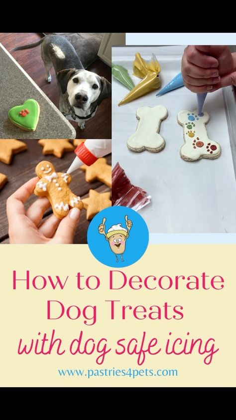 Dog Safe Icing Recipe, Icing For Dog Treats, Dog Safe Icing, Dog Treat Icing Recipe, Animal Foods, Dog Cake Recipes, Pet Treats Recipes, Doggy Treats, Easy Dog Treat Recipes