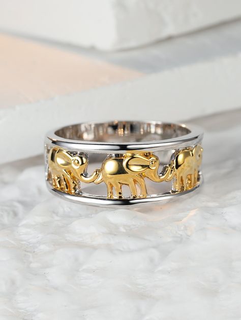 Elephant Ring, Single Ring, Elephant Decor, Animal Designs, Silver Jewelry Design, Fine Rings, Animal Design, Pretty Things, Gold Ring