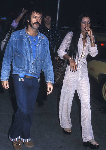 Cher And Sonny Costume, Cher Iconic Looks, Cher Halloween Costume, Cher Halloween, Cher 1960s, Cher Bob Mackie, Red Halter Jumpsuit, Cher 70s, Cher Looks