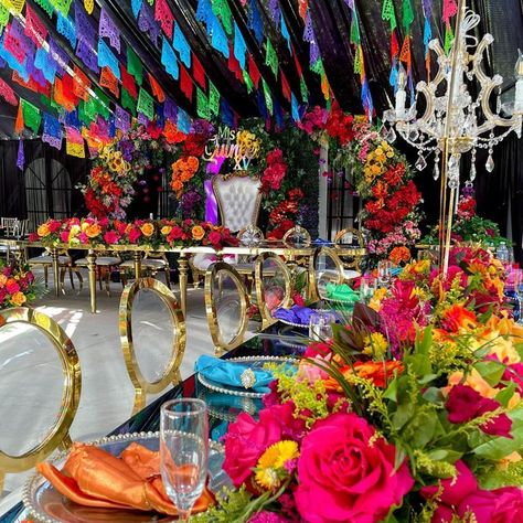 PicazoCreations LLC Event planner Rocio Picazo on Instagram: "Colorful, Festive, Fun and Elegant By Far my Favorite Mexican Theme QuinceÑera Decor 💕 Thank you @roman_leti21 for trusting us with your event it was an absolute pleasure . . #dreamQuince #notyourordinary #eventdesign #quincedreams #xvdress #mexicanquince #mexicanquinceañera #misquince #misxvaños #xvaños #xvañosdecoracion #decoraciondequinceaños #quinceañera #quinceflowers #mexicanflorist #quinceplanning #quinceaneraplanner #picazocr Frida Kahlo Quinceanera Theme, Quinceanera Fiesta Theme, Flowers Quinceanera Theme, Colorful Quinceanera Theme, Traditional Mexican Quinceanera, Mexican Quinceanera Theme, Mexican Theme Quinceanera Decor, Mexican Theme Quinceanera Dresses, Charro Quince Decorations