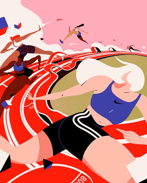 Run like you stole something on Behance Sport Poster Illustration, Running Illustration Drawings, Running Poster Design, Running Graphic Design, Active Illustration, Run Illustration, Running Poster, Sports Illustrations Design, Running Graphic