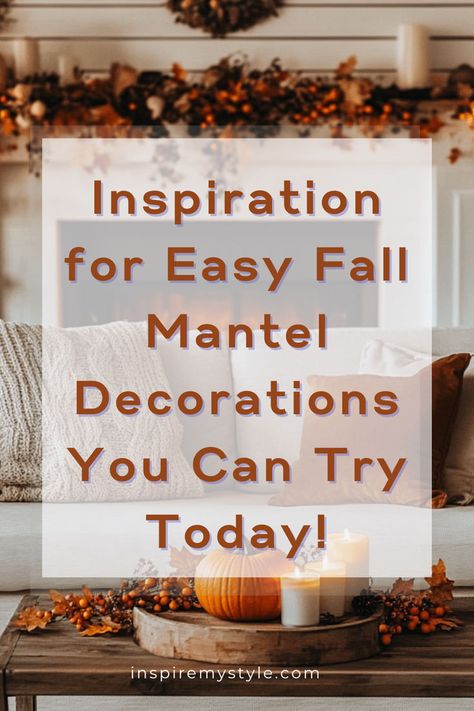 Easy fall mantel decorations Simple Christmas Mantel Decor, Mantel Decorating Ideas Fall, Simple Fall Mantel Decorating Ideas, Fall Mantels Decorated, Simple Fall Mantle Decor With Tv, Fall Mantel Decor Ideas, Fall Fireplace Decor Mantles With Tv, Large Mantel Decorating Ideas, Fall Mantels Mantles Decor