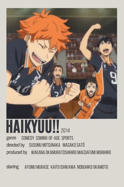 minimalist show poster Anime Suggestions, Anime Haikyuu, Výtvarné Reference, Film Posters Minimalist, Film Anime, Poster Anime, Animes To Watch, Anime Printables, Good Anime To Watch