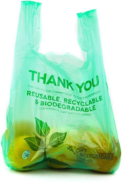 [100 Pack] Biodegradable Reusable Plastic T-Shirt Bag Eco Friendly Grocery Shopping Thank You Recyclable Trash Basket Bags Recycled Plastic Bags, Plastic Shopping Bags, Plastic Grocery Bags, Compost Bags, Shirt Pocket, Biodegradable Plastic, Tshirt Bag, Shirt Bag, Eco Bag