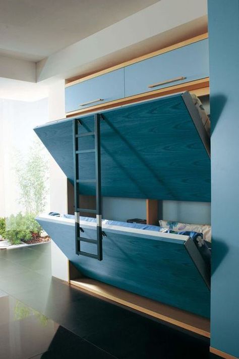 Micro Cottage, Murphy Bunk Beds, Små Rum Lidt Plads, Camper Reno, Double Bunk, Bunk Rooms, Murphy Bed Plans, Cool Bunk Beds, Bunk Bed Designs