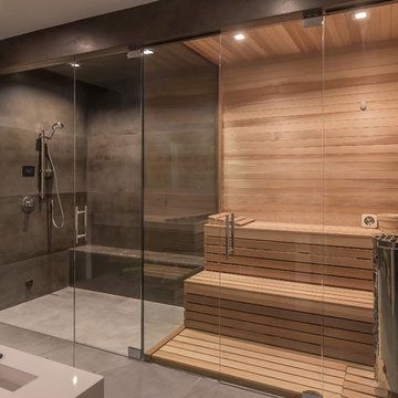 Sauna Bathroom Ideas, Spa Design Interior, Sauna Bathroom Design, Modern Saunas, Luxury Bathroom Accessories, Sauna Shower, Home Spa Room, Sauna House, Sauna Steam Room