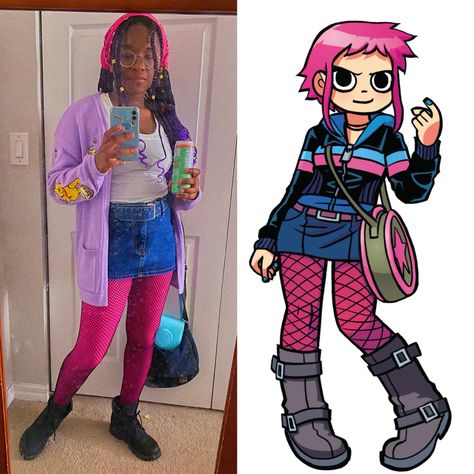 Romona Flowers Outfits, Ramona Flowers Aesthetic Outfit, Ramona Flowers Outfit, Ramona Flowers Aesthetic, Flowers Costume, Outfits Rock, Flowers Outfit, Billionaire Homes, Costumes 2024