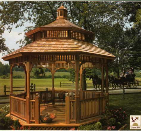 Vixen Hill Gazebo Open Gazebo, Large Gazebo, Diy Gazebo, Small Pergola, Hot Tub Gazebo, Pergola Diy, Gazebo Plans, Cheap Pergola, Pergola Swing