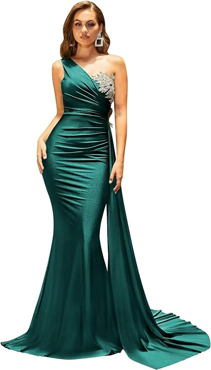 Prom Formal Dresses, Mermaid Bridesmaid, One Shoulder Bridesmaid Dresses, One Shoulder Bridesmaid, Dress With Train, Mermaid Bridesmaid Dresses, Dresses For Wedding, Prom Formal, One Shoulder