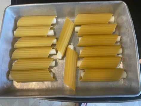 Easy Dump Pasta Recipes, Easy Dump And Bake Pasta, Manicotti Recipe White Sauce, The Easiest Dump And Bake Pasta Dinner: String Cheese Manicotti, Frozen Manicotti Recipe, Mozzarella Stick Manicotti, Recipes Using Mozzarella Cheese Sticks, Easy Dump And Bake Manicotti, Tik Tok Manicotti