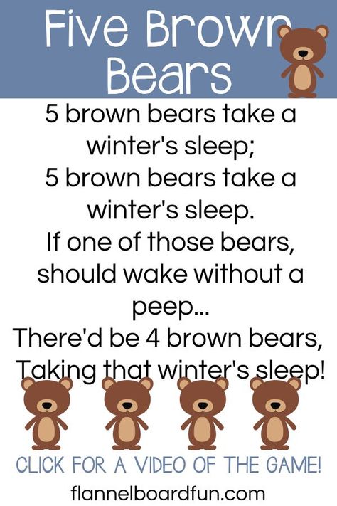 This fun bear counting song sneaks in early math skills, all through song and play!  #preschool #toddler #math #music #movement #preschoolmath #earlylearning Preschool Hibernation, Hibernation Preschool Crafts, Hibernation Preschool Activities, Hibernation Crafts, Hibernation Preschool, Hibernation Activities, Bears Preschool, Animals That Hibernate, Bear Songs