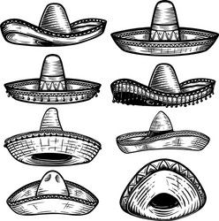 Sombrero Tattoo, Mexico Tattoo, Tattoo Black, Mini Tattoos, Black Tattoos, Icon Set, Vector Art, Print On Demand, Vector Images