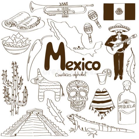 Mexico Country, Learn To Sketch, Doodle Pages, Music Files, Banner Printing, Cool Sketches, Sketches Easy, Seamless Background, Seamless Pattern Vector