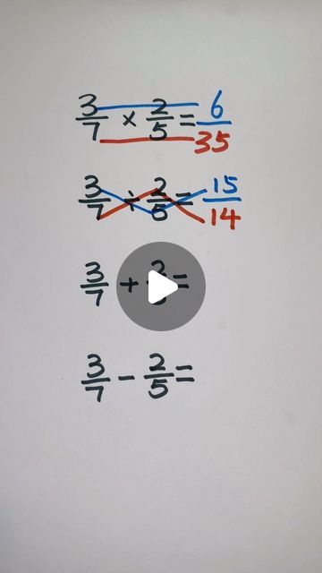 Math Tricks on Instagram: "Fractions tricks: Adding & Subtracting fractions | multiplying & dividing fractions | fraction hack #reels" How To Subtract Fractions, How To Multiply Fractions, Fractions Tricks, Fraction Hacks, Adding Improper Fractions, Grade 4 Fractions, Subtracting Mixed Fractions, Adding Subtracting Fractions, Multiply Fractions