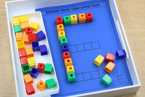 Alphabet centers with 12 free downloads for your students! Kinder Literacy Centers, Creative Curriculum Preschool, Teach The Alphabet, Alphabet Centers, Education Preschool, Literacy Centers Kindergarten, Alphabet Kindergarten, Preschool Centers, Abc Activities