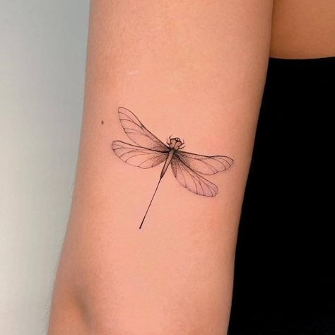 Women Dragonfly Tattoo, Dragonfly With Initials Tattoo, Just Breathe Dragonfly Tattoo, Dragonfly Dainty Tattoo, Dragonfly 3d Tattoo, Realistic Dragonfly Tattoo Design, Above Buttocks Tattoo, Single Needle Dragonfly Tattoo, Dragonfly Leg Tattoos For Women