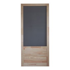 Screen Tight Wood Screen Door (Common: 80-in x 36-in; Actual: 80-in x 36-in) Black Screen Door, Front Door With Screen, Decorative Screen Doors, Pet Screen Door, Wood Screen Doors, Wooden Screen Door, Wood Screen Door, Wood Hinges, Wood Screens