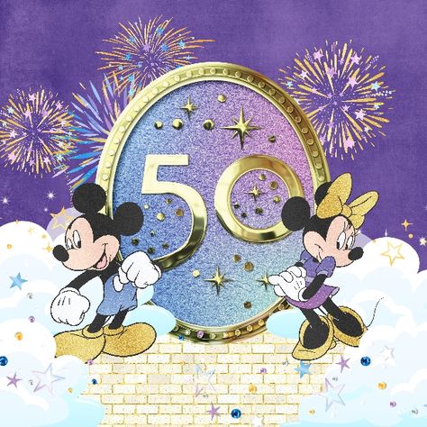 Walt Disney World 50th Anniversary – Sleepy Mama Scraps Happy 50th Birthday Disney, Disney 50th Party, Disney 50th Birthday, Birthday Wishes Boy, Disney Anniversary, Walt Disney World 50th Anniversary, Disney World 50th Anniversary, Disney 50th Anniversary, Tema Disney