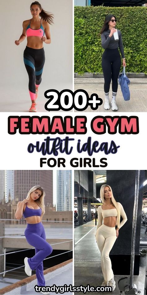 Looking for fresh inspiration? Check out 200+ female gym outfit ideas for girls that blend style, comfort, and functionality. From trendy activewear to performance-driven pieces, these outfit ideas will help you stay fashionable and ready for any workout, all while boosting your confidence. Hot Gym Outfit Female, Fitness Outfits Dress To Impress, Pink Gym Set, Gym Inspiration Women, Hot Gym Outfits, Workout Clothes Women, Workout Sets Outfit, Gym Girlie, Gym Outfit Ideas