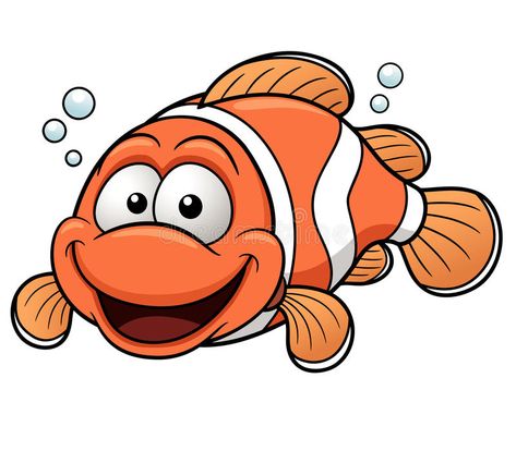 Clown Fish Cartoon, Fish Animal, Beach Clipart, Clownfish, Clown Fish, Applique Patterns, Vector Clipart, Painting Art Projects, Free Ebook