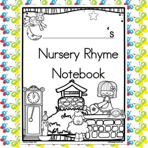 36 Nursery Rhymes to carry your Nursery Rhyme unit through the school year! Nursery Rhymes Book Cover, Nursery Rhymes For Kindergarten, Kindergarten Nursery Rhymes, Nursery Rhyme Coloring Pages Free, Ckla Kindergarten Nursery Rhymes, Roses Are Red Nursery Rhyme Activities, Free Nursery Rhymes Printables, Nursery Rhyme Anchor Chart, Old King Cole Nursery Rhyme Activities