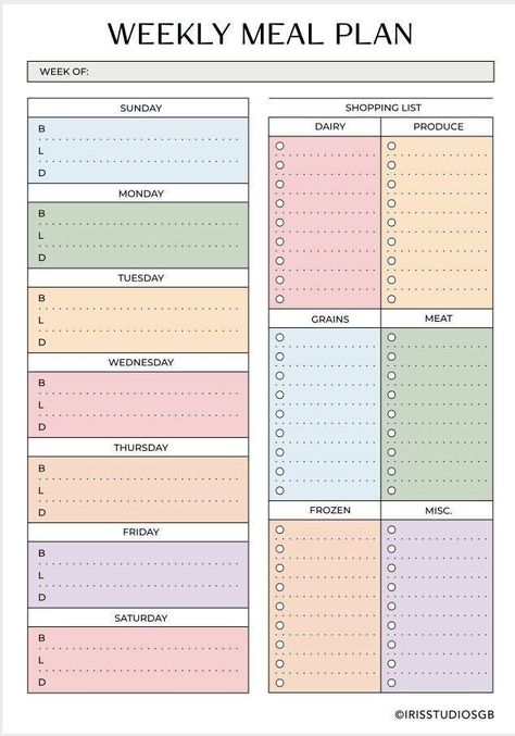 Weekly Meal Planner | Grocery List Template | Food Prep | Family Meal Planner With Shopping List | Instant Download | PDF #Inspiration #Inspo #Trends #CreativeIdeas #Ideas #Motivation #HomeTrends Family Meal Planner, Tenk Positivt, Meal Planning Menus, Grocery List Template, Template Food, Weekly Meal Planner, Family Meal, Food Prep, List Template