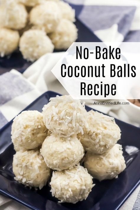 No-Bake Coconut Balls Recipe. It is a cookie! It is a candy! It is two treats in one. This is an easy to make, creamy, and delicious no-bake coconut ball recipe with a nutty surprise in the middle. These coconut balls are a delightful, sweet treat your whole family will enjoy. Yum! No Bake Coconut Balls Recipe, No Bake Coconut Balls, Coconut Cake Balls, Coconut Balls Recipe, Coconut Ball, No Bake Coconut Cookies, Ganache Recipes, Yummiest Food, Coconut Recipe