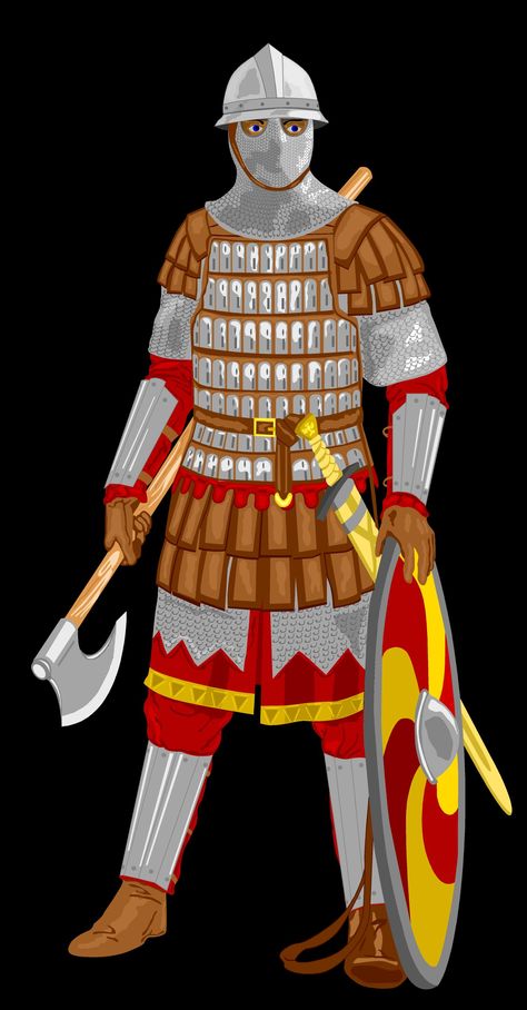 Lamellar Armor Byzantine, Byzantine Army, Varangian Guard, Lamellar Armor, Roman Armor, Historical Warriors, Eastern Roman, Moon Crescent, Ancient Warfare