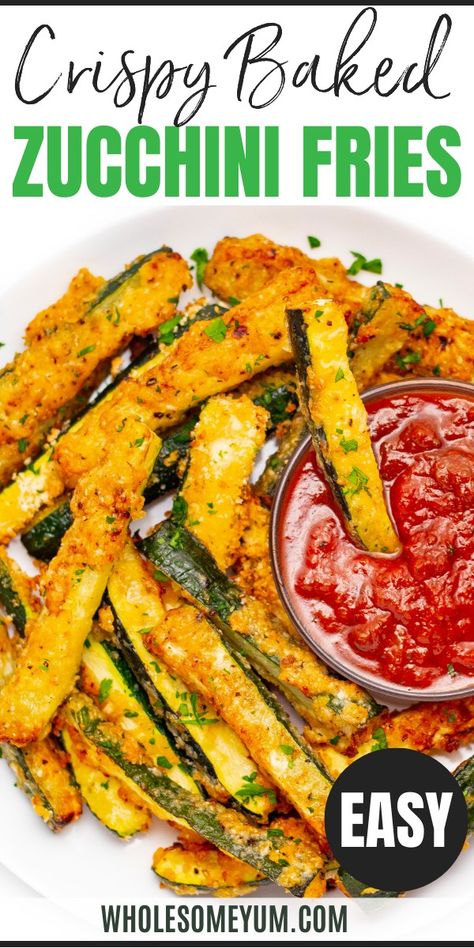 Baked Zucchini Fries Recipe Breaded Zucchini Baked, Zucchini Fries Oven, Paleo Zucchini Fries, Potato Replacement, Keto Zucchini Fries, Zucchini Fries Baked, Zucchini Fries Recipe, Zucchini Parmesan Crisps, Cellular Healing