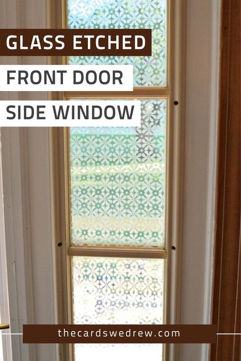 Front Door Privacy Window, Side Lite Window Coverings, Front Door Side Windows Coverings, Front Door Side Windows, Front Door Sidelights, Window Coverings Diy, Sidelight Windows, Replacing Front Door, Diy Projects For The Home