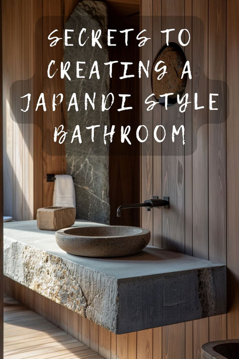 Discover how to blend simplicity and elegance in your bathroom with Japandi style! Click to explore easy tips to transform your space into a serene haven. Unlock the secrets of minimalist chic with a touch of nature. ✨🌿🛁 #JapandiStyle #BathroomDesign #HomeDecor #MinimalistHome #ZenBathroom Japandi Style Powder Room, Japanese Home Bathroom, Small Japandi Bathroom Ideas, Onsen Inspired Bathroom, Wasabi Bathroom, Nordic Bathroom Small, Japandi Small Bathroom Design, Japanese Style Bathroom Small, Japandi Bathroom Light Fixtures