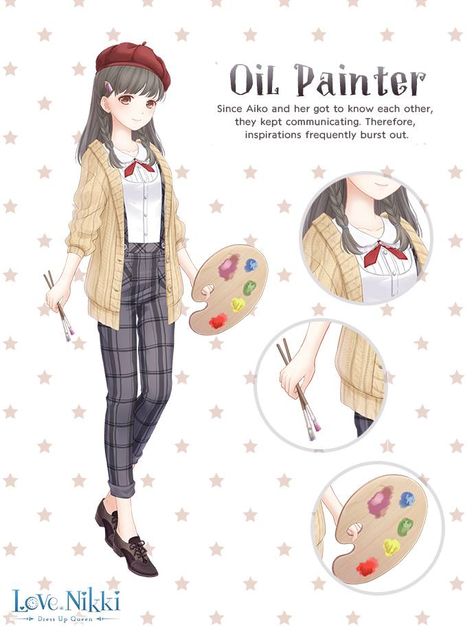 Oil Painter | Love Nikki-Dress UP Queen! Wiki | Fandom Artist Outfit Style, Painter Outfit, Art Academia, Love Nikki, Nikki Love, Art Journal Therapy, Artist Outfit, Art Organization, Oil Painters