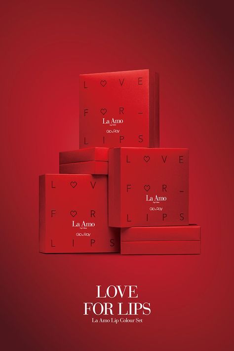 Holiday Packaging Design, Valentine Makeup, Packaging Design Ideas, Makeup Gifts, Cosmetic Creative, Cosmetic Packaging Design, Gifts Packaging, Cosmetic Design, Lip Set