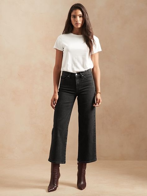 Wide Leg Crop Pants Outfit, Cropped Pants Outfit, Cropped Jeans Outfit, Wide Leg Outfit, Wide Leg Jeans Outfit, Wide Leg Pants Outfit, Leg Pants Outfit, Cropped Wide Leg Jeans, Jeans Outfits