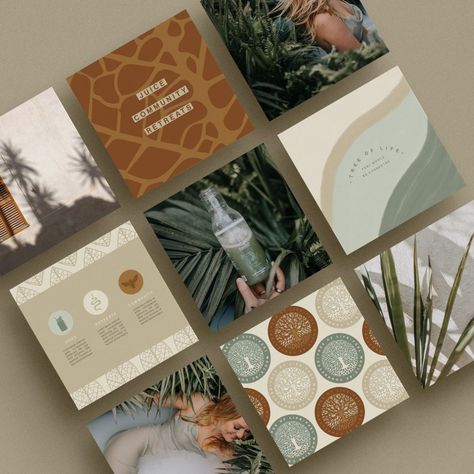 Tree of Life is a wellness brand focusing on empowering women through wellness retreats, community events, and specialty cold pressed juice. They wanted a boho-chic brand identity and website design for their upcoming rebrand so that they could elevate their business with a simple yet luxury vibe. Is your woman owned small business ready for an upgrade? Book a discovery call to discover our custom brand and web design experience. #brandingforwomen #luxurybrands #branddesigninspiration Retreat Website Design, Earthy Web Design, Boho Branding Inspiration, Retreat Website, Retreat Branding, Bohemian Graphic Design, Media Branding Design, Workshop Flyer, Boho Graphic Design