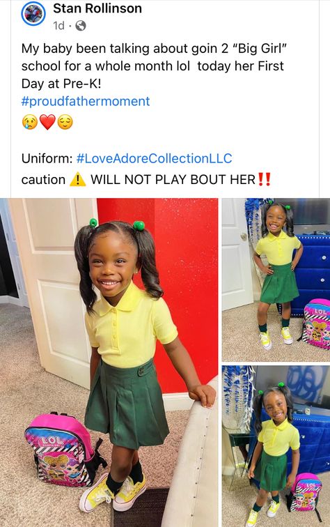 Picture Day Black Kids, Little Black Girls School Uniform Outfits, Kids Uniform Ideas, Toddler Girl Uniform Outfits, Girls Uniform Ideas Kids, Toddler Uniform Outfits Ideas, Preschool Picture Day Outfit, Toddler Streetwear, Kiddie Braids