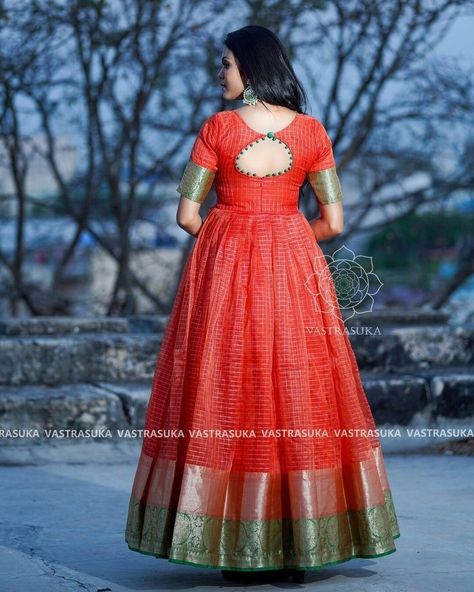 🍎Rate::2250+free shipping in india 🍎Only prepaid order Accept 🍎WhatsApp :: +91-9725516626 🍎Size :: S-36, M-38, L-40, XL-42, XXL-44 🍎 Gown Length ::52" to 57" 🍎 Fabrics:: Heavy Silk/Georgette 🍎100% Best Quality of fabrics Pattu Cloth Long Frocks, Frocks For Women Pattu Long Frocks For Women, Long Frocks Pattu Sarees, Pattu Frock Designs For Women, Back Neck For Long Frocks, Long Frock Designs Pattu, Pattu Long Frocks For Women Neck Designs, Back Neck Designs For Frocks, Long Frock Neck Designs For Women