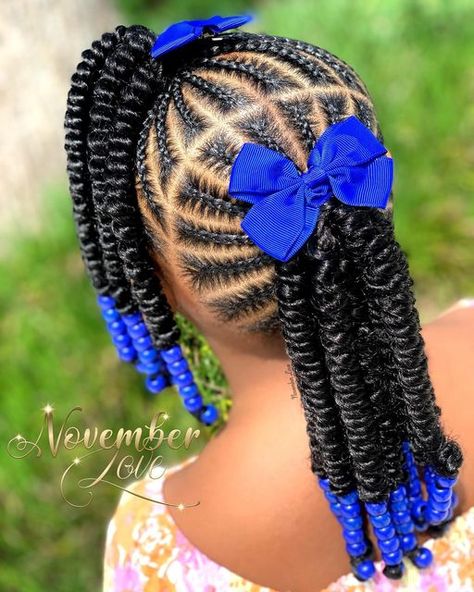 Braid Hairstyles For Little Black Girls Easy, Kids Cornrows With Beads, Little Black Hairstyles Kids, Cornrow Hairstyles For School Kids, Cornrow In Two Hairstyles, Child Hairstyles Girl Black, Cornrow Hairstyles For School Natural Hair, Braids For Baby Girls Hair, Girls Braids Black Kids Natural Hair