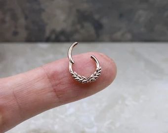 Daith Hoop, Opal Septum, Septum Hoop, Daith Jewelry, Septum Jewelry, Wedding Dress Accessories, Nose Ring Stud, Nose Rings, Pretty Rings