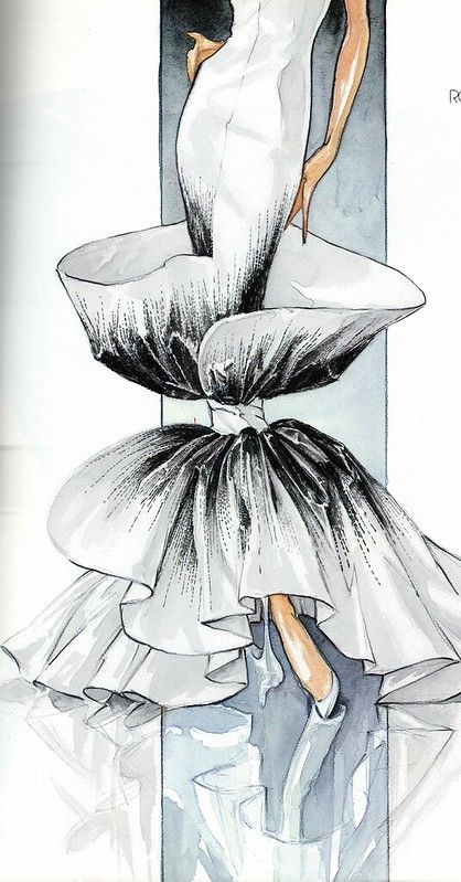 Roberto Capucci, Istoria Modei, Mode Pop, Arte Do Kawaii, Fashion Drawing Sketches, Textil Design, Fashion Illustration Sketches Dresses, Fashion Design Sketchbook, Fashion Design Collection