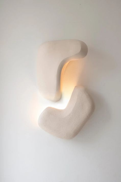 Contemporary Ceramic Wall Sconce Handmade Sculptural Light "Form no_007" by AOAO For Sale at 1stDibs Ceramic Wall Art Sculpture, Ceramic Wall Lights, Vintage Wall Lights, Diy Ceramic, Ceramic Wall Art, Clay Wall, Ceramic Light, Ceramic Bisque, Pottery Crafts