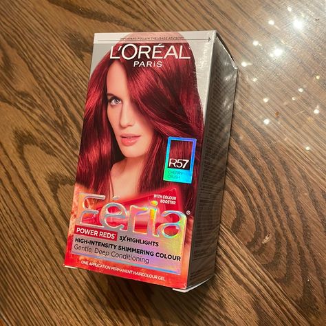 Hair Dye. Still Sealed Red Hair Dye, Cherry Red Hair, Pink Ideas, Loreal Hair, Cherry Crush, Dyed Red Hair, Hair Dyes, Bright Red Hair, Glam Room