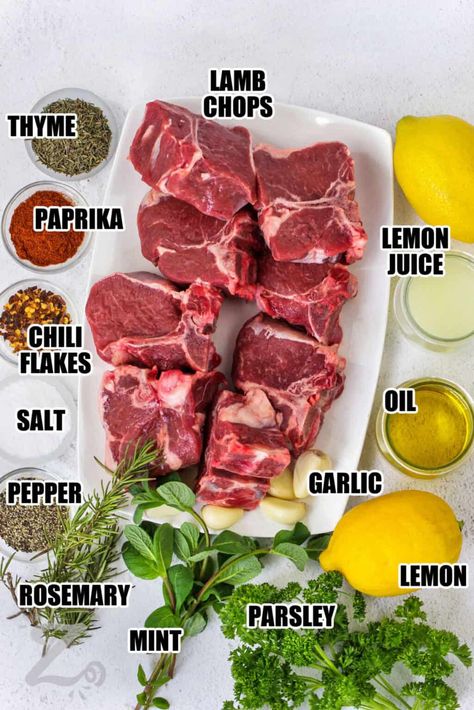 This amazing grilled lamb chops recipe will bring your barbecue game to a new level of deliciousness. Lamb loin chops are steeped in a lemon, garlic, and rosemary marinade, and then grilled to tender, juicy perfection. Cook in a pan if you prefer, to give the option of making a sauce from the drippings. The marinade tastes great on other cuts, such as lamb shoulder, ribs, or shanks. #ourzestylife Balsamic Glazed Lamb Chops, Grilled Lamb Steak Recipes, Lamb Lunch Ideas, Grilled Lamb Shoulder Chops, Grilled Lamb Loin Chops, Lamb Chops Meal Ideas, Grilled Lamb Chops Recipe, Sides To Go With Lamb Chops, Lamp Chops Recipe Grilled