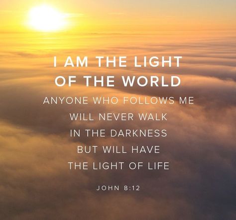 “I am the light of the world: he that follows me shall not walk in darkness, but shall have the light of life” (John 8:12). lds.org/scriptures/nt/john/8.12#p11 “My peace I give unto you: not as the world giveth. Let not your heart be troubled, neither let it be afraid” (John 14:27). “Come unto me, and I will give you rest. Take my yoke upon you, and learn of me” (Matt. 11:28-30). Learn about #JesusChrist facebook.com/173301249409767. Enjoy more from the #HolyBible facebook.com/212128295484505. I Am The Light Of The World John 8:12, John 8:12, I Am The Light Of The World, Love And Light Quotes, Act Of Kindness Quotes, I Am The Light, John 8 12, Come Unto Me, Scripture Memorization