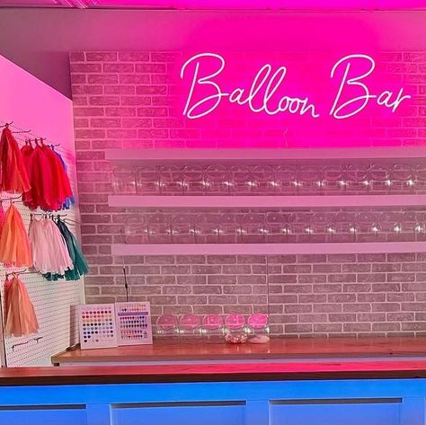 Celebration on Central on Instagram: "🎈BALLOON BAR🎈Get Ready to personalize your parties and celebrations Kearney and surrounding areas!!! Bar made by: @woodreborn_nebraska @celebration_on_central @downtownkearney @downtownkearneyonthebricks @kearneychamber #balloon #balloonbar #balloongarland #celebrations" Balloon Storage Ideas, Balloon Store, Balloon Bar, Small Balloons, Balloon Shop, Bar Displays, Party Room, Party Store, Florist Shop