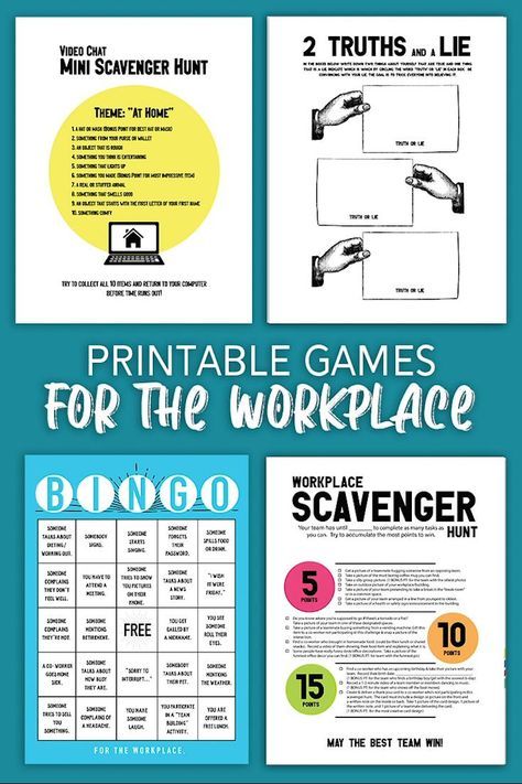 Spice up your office work culture and bring some fun to your team with printable workplace games and activities! Workplace Games, Games For Youth Group, Employee Engagement Ideas, Games For Youth, Work Team Building Activities, Name Games For Kids, Office Team Building, Zoom Activities, Icebreakers For Kids