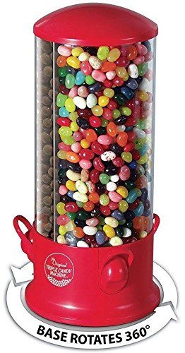 PRICES MAY VARY. 3 Different compartments (24oz each). Each Compartment hold about 24oz of candy (3 compartments) Base rotates 360 degrees Ideal for candy, gumballs and snacks Holds around 72oz of candy Dimensions: 12.5" (Length) X 5.5" (Base Diameter) Inches Chocolate Line, Unique Snacks, Food Dispensers, Candy Dispenser, Bulk Candy, Gumball Machine, Jelly Belly, Candy Containers, Favorite Candy